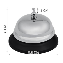 Stolní zvonek (ISO 5869) - stříbrný