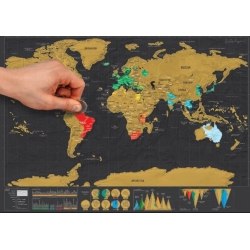 Stírací mapa světa s vlajkami (82x59) (ISO)