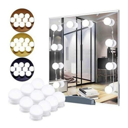 Přídavná LED světla pro kosmetická a make-up zrcadla - 10 ks LED