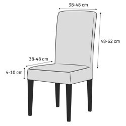 Univerzální potah na židli šedý - imitace veluru