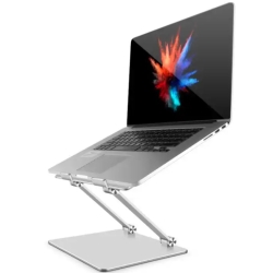 Aluminiowy składany stolik na laptop - srebrny