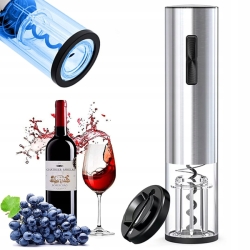 Elektrická vývrtka na víno s LED podsvětlením - 20 cm x 4,5 cm