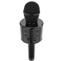 Karaoke mikrofon s reproduktorem - černý (Iso)