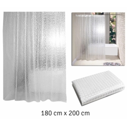 3D sprchový závěs průsvitný 180 x 200 cm (mléčné sklo) (APT)