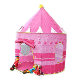 Růžový hrací stan pro děti typu Palác - 1 vstup