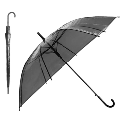 Černý průhledný deštník 91 cm (APT)