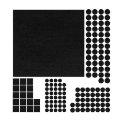 Samolepící plstěné podložky pod nábytek - 144 kusů (Iso)