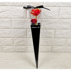 Křišťálová věčná růže v atypickém dárkovém balení - černá krabička