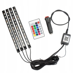 RGB LED pásky do automobilu s dálkovým ovládáním