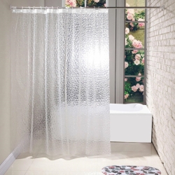 3D sprchový závěs průsvitný 180 x 200 cm (mléčné sklo) (APT)