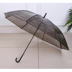 Czarny przezroczysty parasol 91 cm (APT)
