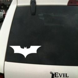 Nálepka na auto - Batman Dark Knight - bílá