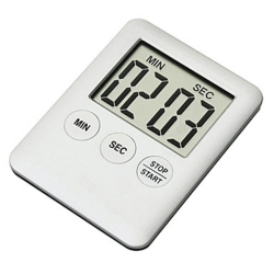 Kuchyňská minutka s LCD displejem a magnetem - bílá