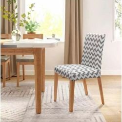 Univerzální potah na židli se vzorem - bílo-šedá