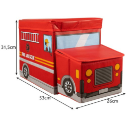 Úložný box na hračky - hasičské auto
