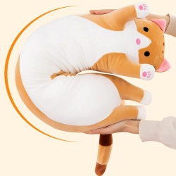 Plyšová kočka pro děti dlouhá - 50 cm hnědá