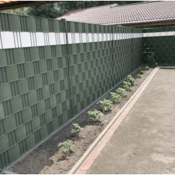 Pevná páska na plot s klipsy - 19 cm x 35 m (zelená)