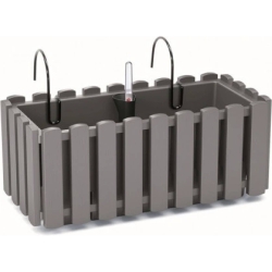Balkónový truhlík BOARDEE FENCYCASE 38 cm - šedý
