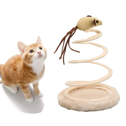 Hračka pro kočku - myš na velké pružině 23 cm