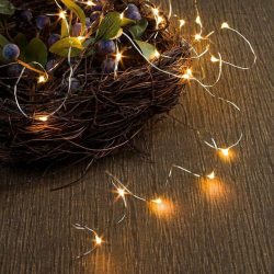 Světelný řetěz 50 LED teplá bílá - drátek