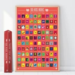 Stírací plakát 100 nejlepších dětských knih - Bucket list