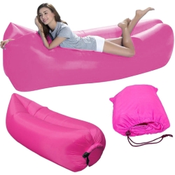 Lazy bag XXL - vzduchové lehátko - růžové