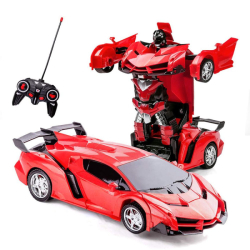 Transformační auto na dálkové ovládání 2v1 - červený Autobot