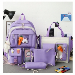 Školní batoh s příslušenstvím 4v1 - BUNN1 fialový