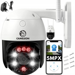 Bezpečnostní kamera otočná 5 MPX - bílá
