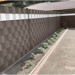 Pevná páska na plot s klipsy - 19 cm x 35 m (hnědá)