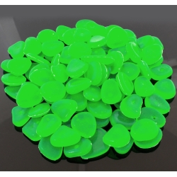 Svítící oblázkové kameny 100 ks - zelené