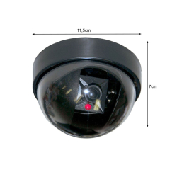 Maketa bezpečnostní kamery s LED světlem - černá