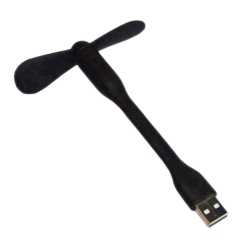 Silikonový USB větrák s vrtulkou - černý