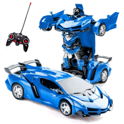 Transformační auto na dálkové ovládání 2v1 - modrý Autobot