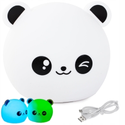 LED noční světlo dotykové panda - nabíjecí