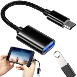 Redukce USB-C na USB-A 3.0 OTG pro telefon - černá