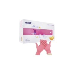 Nitrilové rukavice 100 ks - růžové M (Iso)