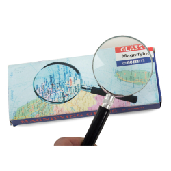 Lupa z soczewką powiększającą 60 mm - metalowa ramka