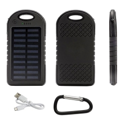 Solární outdoorová nabíječka 5000mAh - s LED svítilnou