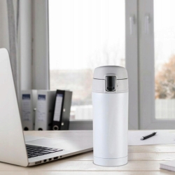Cestovní termohrnek 450 ml - bílý