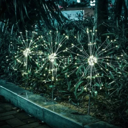 Zahradní solární lampa ve tvaru pampelišky - 2 ks