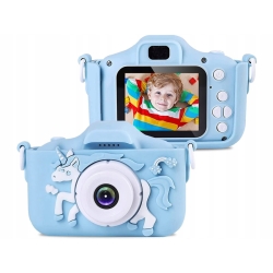 Multifunkční digitální fotoaparát pro děti 9 x 6 x 5 cm - modrý