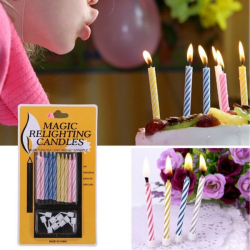 Nesfouknutelné narozeninové svíčky 10 ks