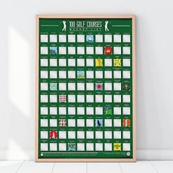 Stírací plakát - 100 golfových hřišť světa