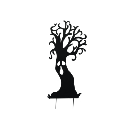 Kovová silueta strom duchů, černá, 168 cm