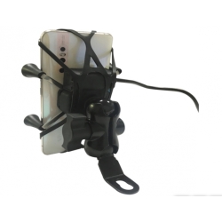 Motocyklový držák na telefon 12 cm x 5 cm x 5,5 cm - černý