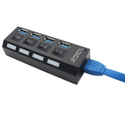 Rozbočovač pro USB - 4 porty - černá barva