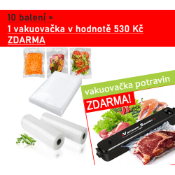 Zatavovacie vákuovacie vrecká na potraviny + DARČEK VÁKUOVAČKA!