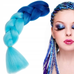 Syntetické vlasy pro ombre copy 60 cm - modré