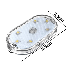 Barevné LED světlo do interiéru vozu 5,5 cm x 2,5 cm